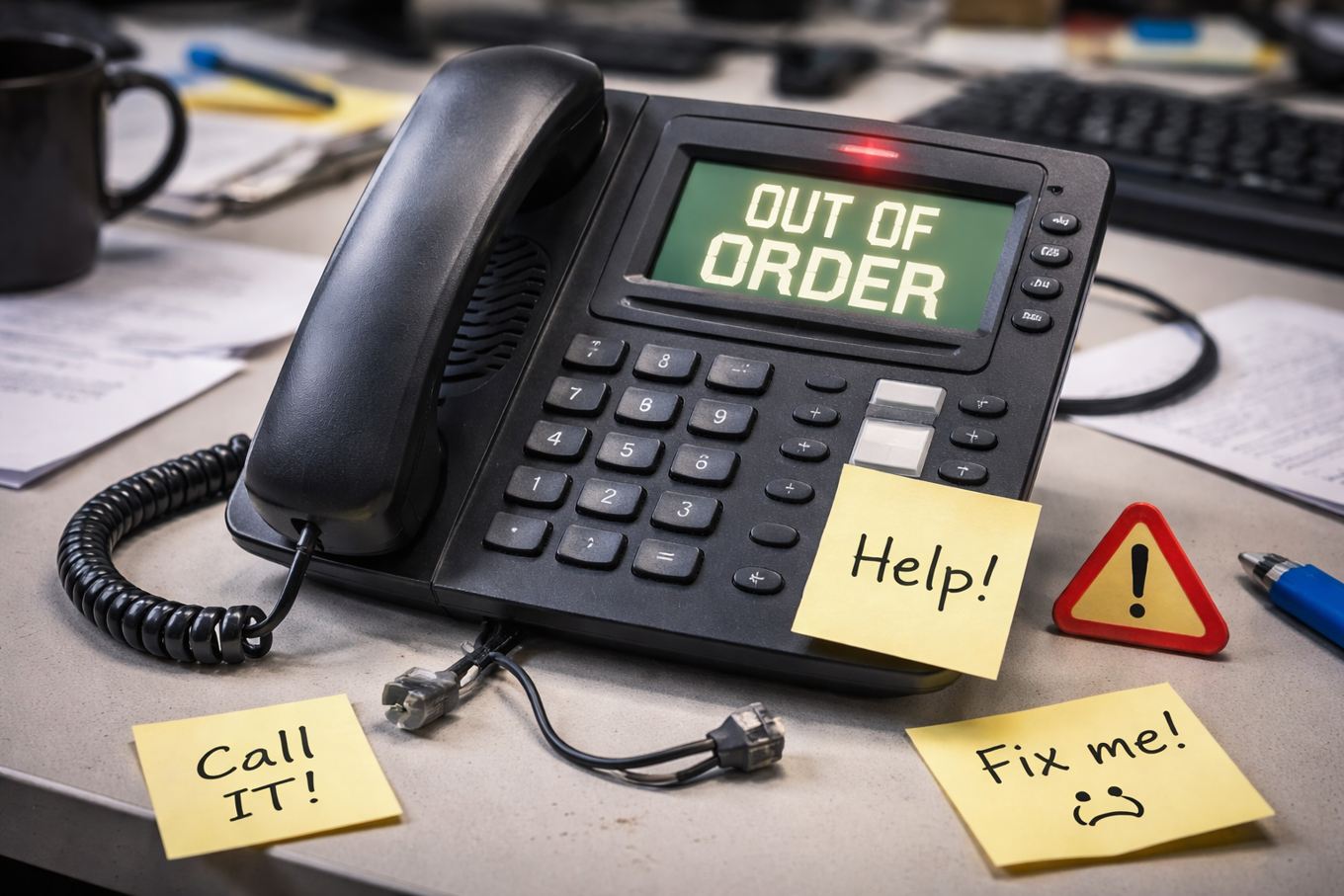 en telefon med et skilt på