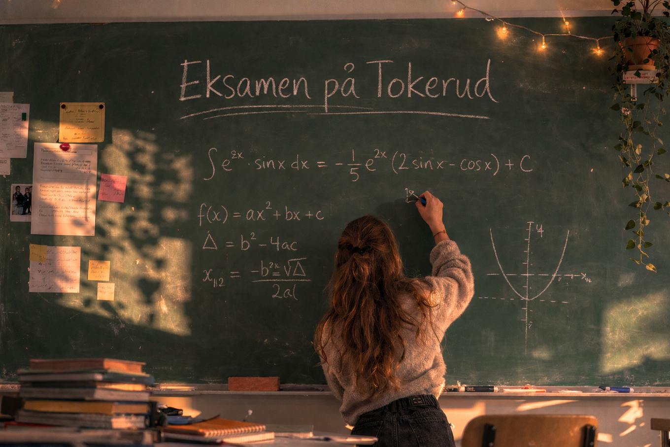 en person som skriver på en tavle